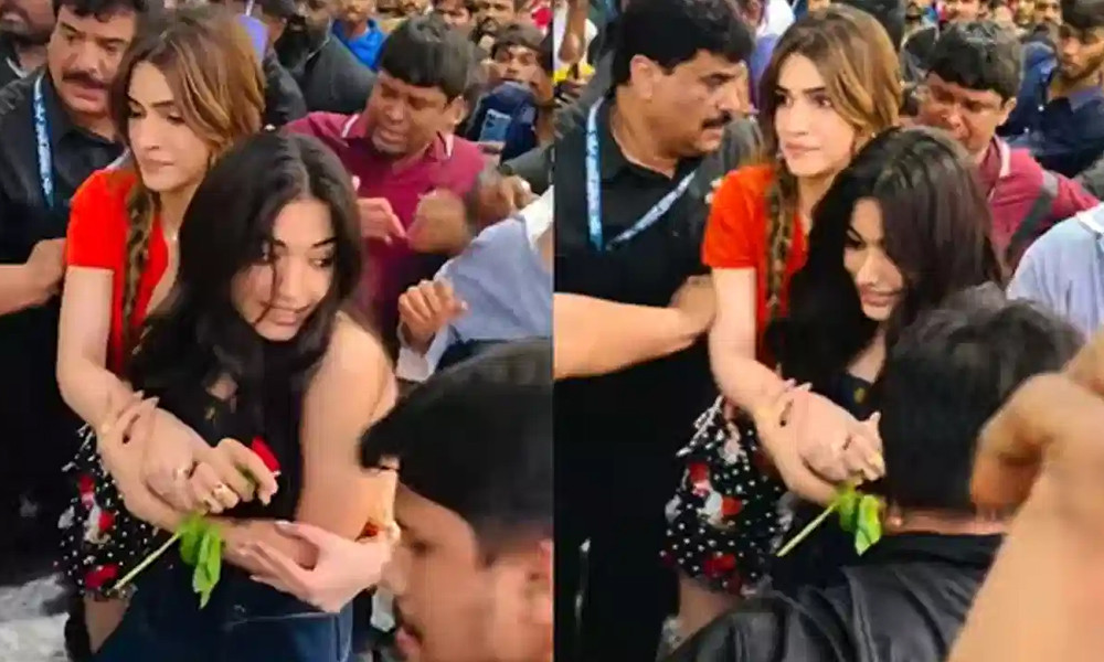 রাশমিকা ভক্তদের ভিড়ে নাজেহাল, আগলে রাখলেন কৃতি
