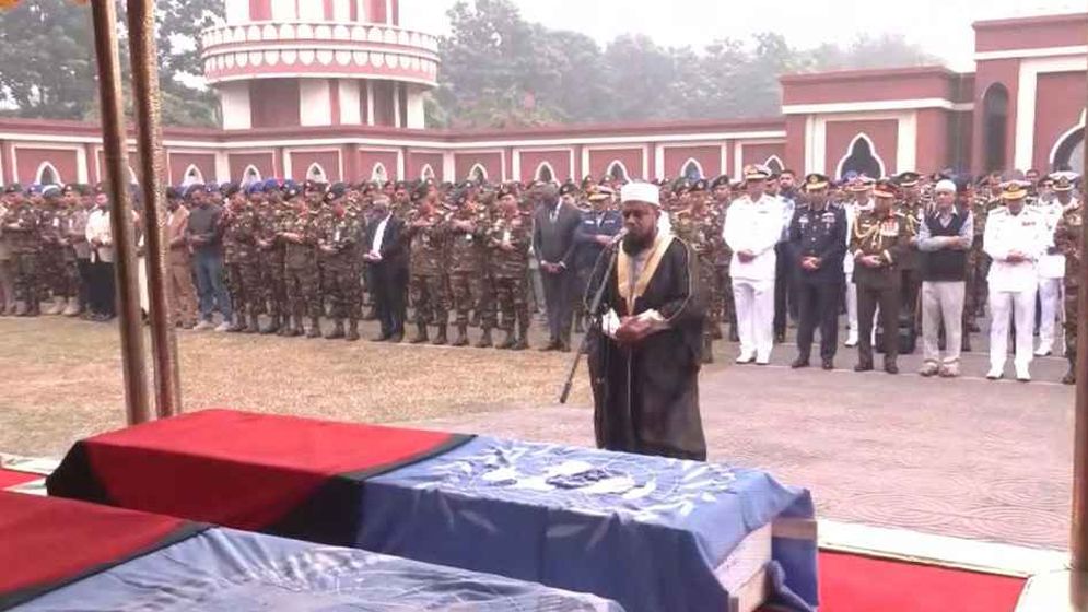 শহীদ ৬ শান্তিরক্ষীর জানাজা সম্পন্ন