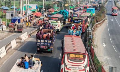ঈদযাত্রায় ঢাকা-টাঙ্গাইল মহাসড়কে ২০ কিলোমিটার যানজট