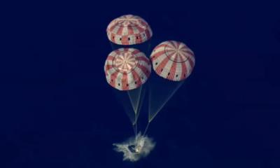 চন্দ্রাভিযান শেষে পৃথিবীতে ৪ নভোচারী