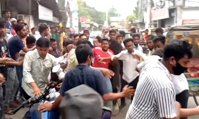 বগুড়ায় এনসিপির সমাবেশে দুই গ্রæপের মারামারি