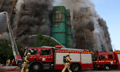 হংকংয়ে কয়েকটি বহুতল ভবনে আগুন, বহু হতাহতের শঙ্কা