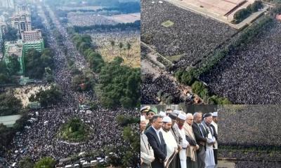 দেশের প্রথম ও মুসলিম বিশ্বের বৃহত্তম জানাজা সাবেক প্রধানমন্ত্রী বেগম খালেদা জিয়ার