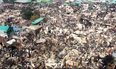 মহাখালীর কড়াইল বস্তিতে আগুনে পুড়ল ১৫শ ঘর,নিঃস্ব বাসিন্দারা