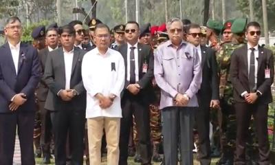 পিলখানায় নিহত সেনাদের প্রতি রাষ্ট্রপতি ও প্রধানমন্ত্রীর শ্রদ্ধা