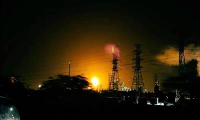 সৌদি আরবের আরামকো তেল শোধনাগারে বিস্ফোরণ-আগুন