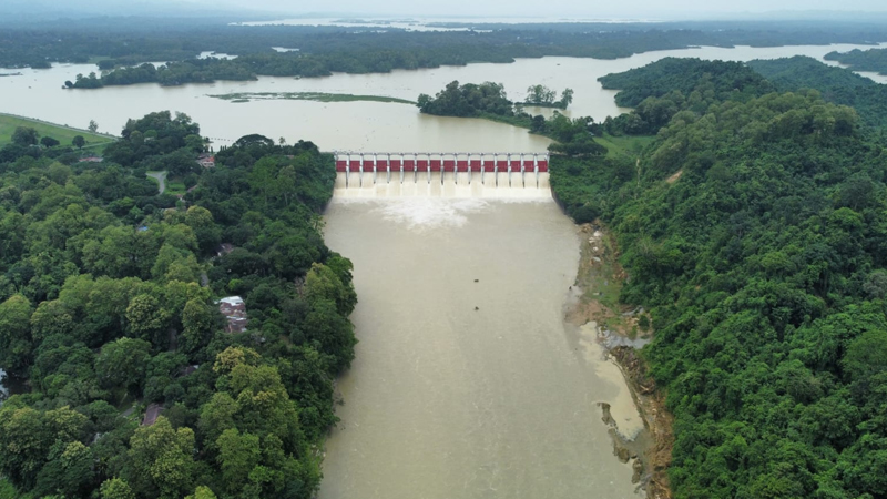কাপ্তাই বাঁধের ১৬ জলকপাট খুলে দেয়া হয়েছে