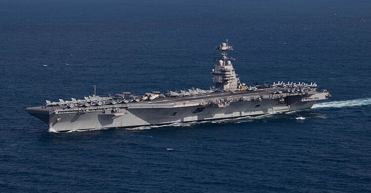 এবার মার্কিন রণতরী ইউএসএস জেরাল্ড ফোর্ডে আগুন, দুই সেনা আহত